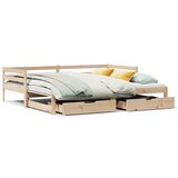 vidaXL Dnevni krevet s ladicama bez madraca 90x200 cm masivno drvo | shoptok.hr