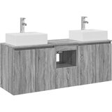  Set ormarića za kupaonicu 3 kom. Siva Sonoma 129 x 41 x 79.5 cm | Shoptok.si