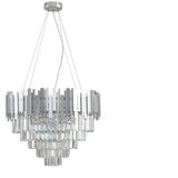  Kristalni luster na sajli PLAZA 9xE14/40W/230V, prečnik 60 cm, srebrne boje | Eponuda.com