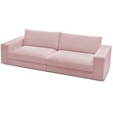 Bobochic Paris Rožnata sedežna garnitura iz rebrastega žameta 274 cm Leonard – | Shoptok.si