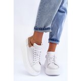 Boto Women's Leather Platform Sneakers White Lemar 10150 | Shoptok.si