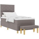  Krevet s opruga kutije Sivo-smeđa 90 x 200 cm tkanina | shoptok.hr
