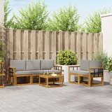  Set vanjskih sofa 6 kom. Prirodna i svijetlo siva | shoptok.hr