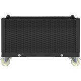  Vrtna sadilica s kotačima crna 80 x 50 x 54 cm PP | shoptok.hr