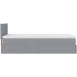 vidaXL otomanski krevet s madracem svijetlosivi 90x200 cm tkanine | shoptok.hr