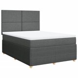 Maison Chic Box spring postelja - Vzmetna postelja z vzmetnico temno siva 160x200 cm blago SL17847, (21894615) | Shoptok.si