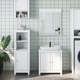 vidaXL 3-dijelni set kupaonskog namještaja BERG bijeli od borovine | shoptok.hr