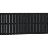 vidaXL Stensko posteljno vzglavje črno 204x3x90 cm trdna borovina, (20737110) | Shoptok.si