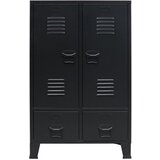 Furnova Kovinska omara v industrijskem stilu 67x35x107 cm črna, (21930233) | Shoptok.si