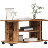 Furnova TV omarica s kolesci starinski les 80x40x45 cm inženirski les, (21924110) Cene