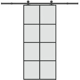  Klizna vrata s priborom 90 x 205 cm od ESG stakla i aluminija | shoptok.hr