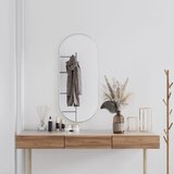 vidaXL Zidno ogledalo srebrno 100 x 45 cm ovalno | shoptok.hr
