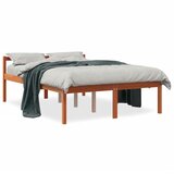 vidaXL Postelja za starejše voščeno rjava 140x200 cm trdna borovina | Shoptok.si