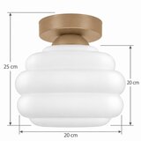 Brilagi LED stropno svetlo RETRO GLASS 1xE27/60W/230V Ø 20 cm bež/bela | Eponuda.com