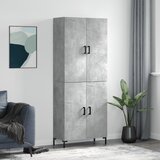 vidaXL Visoka komoda siva betona 69 5x34x180 cm od konstruiranog drva | shoptok.hr