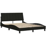  Okvir kreveta bez madraca Hanko crni 120 x 200 cm od tkanine | shoptok.hr