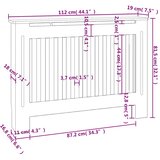  Pokrov za radijator 112 x 19 x 81,5 cm konstruirano drvo | shoptok.hr