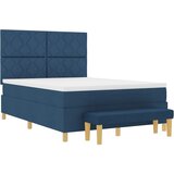  Krevet s opruga kutije s jastukom Plava 200 x 160 cm tkanina | shoptok.hr
