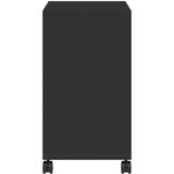vidaXL Bočni stolić s kotačima crni 50x30x55 cm konstruirano drvo | shoptok.hr