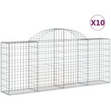  Lučne gabionske košare 10 kom 200x30x80/100cm pocinčano željezo | shoptok.hr