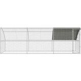  Kavez za piliće 3 pcs Srebrno 600 x 200 x 200 cm Čelik i PE | Shoptok.si