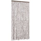 Furnova Zavesa proti mrčesu taupe in bela 100x220 cm šenilja, (21918368) | Shoptok.si