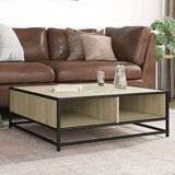 vidaXL Stol za kavu Sonoma hrast 80x80x30 cm Konstruirano drvo i metal | shoptok.hr