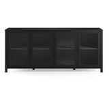 Marckeric Črna vitrina iz masivnega bora 186x80x40 cm Alessandra – | Shoptok.si