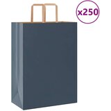 Papirnate vrećice 250 kom s ručkama plave 32x17x44 cm | shoptok.hr