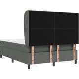 vidaXL Box Spring postelja s preprosto - temno siva, 140x190 cm, tkanina | Shoptok.si