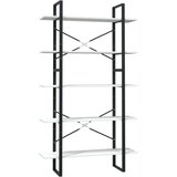 vidaXL 5-nadstropna knjižna omara bela 100x30x175 cm iverna plošča | Shoptok.si