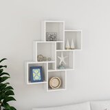 Maison Chic Stenska polica - Viseča Polica kockasta visok sijaj bela 78x15x93 cm, (21793611) | Shoptok.si