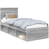  Okvir za krevet s uzglavljem Siva Sonoma 75 x 190 cm | shoptok.hr