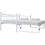 Maison Chic Posteljni okvir - Enojna postelja - Postelja za odrasle belo jeklo 180x200/90x200 cm, (21692328) | Shoptok.si