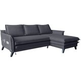 Miuform antracitno siva raztegljiva sedežna garnitura Charming Charlie, desni kot | Shoptok.si
