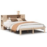 vidaXL Krevet s regalom za knjige bez madraca 120x200 cm od borovine | shoptok.hr