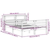 vidaXL Okvir za krevet s uzglavljem 160 x 200 cm od masivne borovine | shoptok.hr