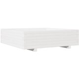 Maison Chic Vrtno cvetlično korito - Cvetlični Lonec belo 90x90x26,5 cm trdna borovina, (21788787) Cene
