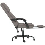  Masažni uredski naslonjač od tkanine smeđesivi - Sivo-smeđa 1 | shoptok.hr