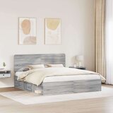  Okvir za krevet s uzglavljem Siva Sonoma 200 x 200 cm | shoptok.hr