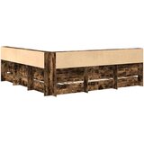  Krevet s policama Dimljeni hrast 180 x 200 cm Konstruirano drvo | shoptok.hr