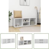 The Living Store Klop za shranjevanje čevljev bela 105x35x35 cm inženirski les - Klop Za Shranjevanje Čevljev, (21744641) | Shoptok.si
