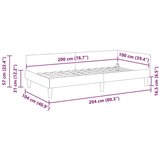  Krevetni okvir sa kutnim dizajnom Krema 100 x 200 cm | shoptok.hr