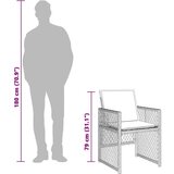 vidaXL 11-dijelni vrtni blagovaonski set s jastucima poliratan crni | shoptok.hr