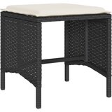  4-dijelni set vrtnih sofa od poliratana s jastucima crni | shoptok.hr