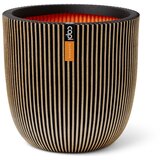 Capi Cvetlično korito Groove 43x41 črno in zlato, (20981698) Cene