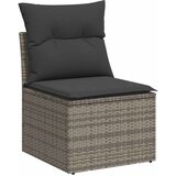  6-dijelni set vrtnih sofa poliratan i bagrem s jastucima sivi | shoptok.hr