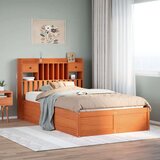  Posteljni okvir brez vzmetnice voščeno rjav 135x190 cm borovina, (21607269) | Shoptok.si