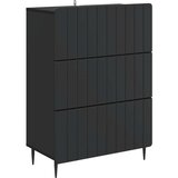  Predalna omara Črna 66 x 34,5 x 92 cm Inženirski les, (5000232583) | Shoptok.si