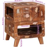 vidaXL Konačni stolovi Šareni 40 x 40 x 49 cm masivno obnovljeno drvo | shoptok.hr